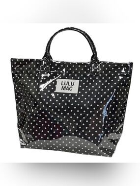 Lulu Mac Black / White Polka Dot Tote Bag